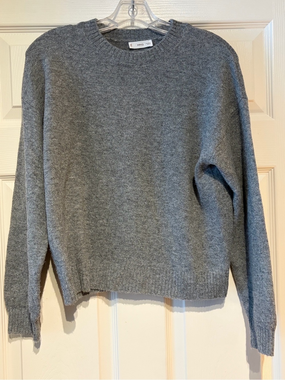 Mango Heather Gray Crewneck Sweater